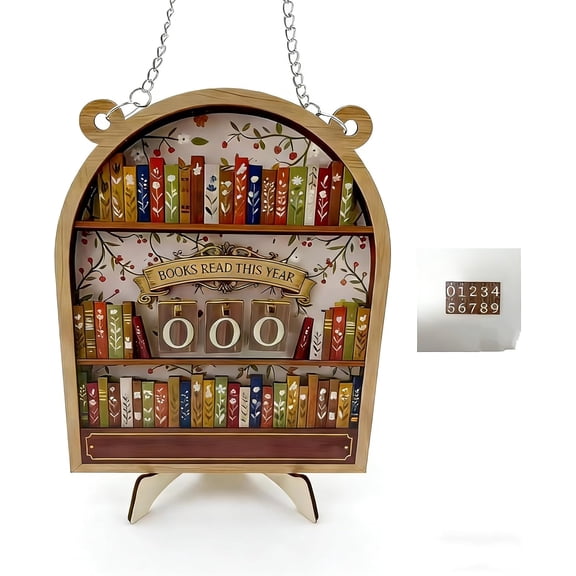 Glowing Moon Arch Book Tracker, Custom Books Read Counter, Bookshelf Decor Gift for Book Lovers
