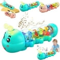 thumbnail image 1 of Glowing Musical Caterpillar, Crawling Toy, Caterpillar Design Tummy Time Toy with Light & Music Musical Light Up, Interactive Animal Developmental Gift Sound Effects, 1 of 10