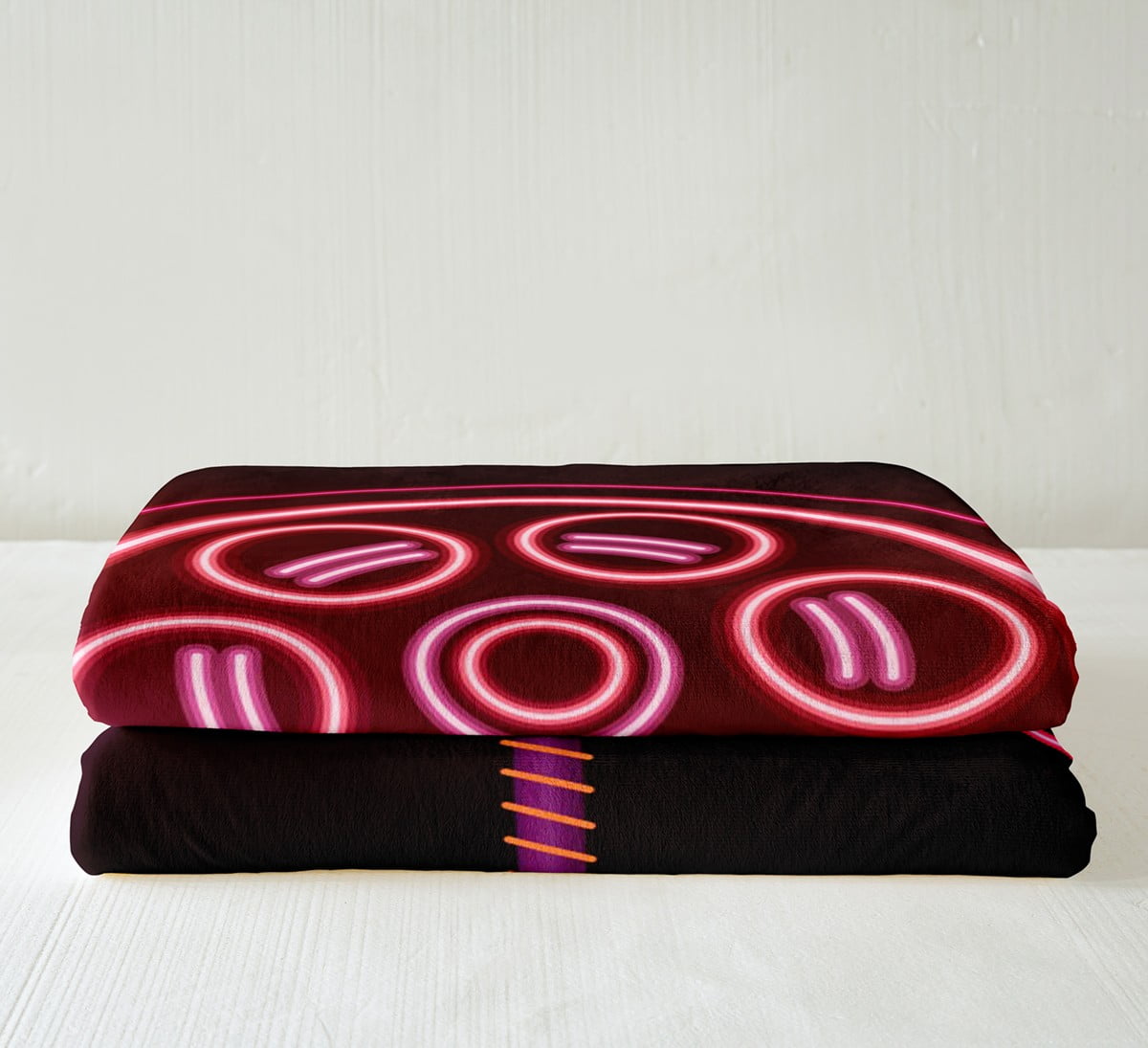 Glowing Neon Cinema Fleece Blanket Throw 50"X60" Neon Home Movie