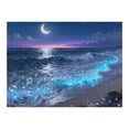 thumbnail image 1 of Glowing Night Beach with Moon, Stars, and Crystal Bubbles Wooden Jigsaw Puzzle 1000 Pieces for Adults and Teens, Premium Smooth Cut Puzzle, Relaxing Indoor Hobby, Tabletop Game, 1 of 5