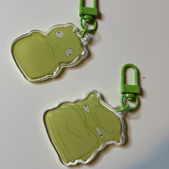 Glowing Night Light Alien Buddy Acrylic Keychain Cute Chibi Bag Charm Fun Gift, random 1 pack