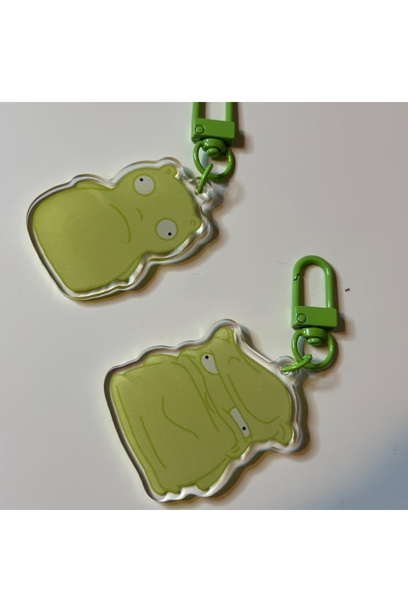 Glowing Night Light Alien Buddy Acrylic Keychain Cute Chibi Bag Charm Fun Gift, random 1 pack