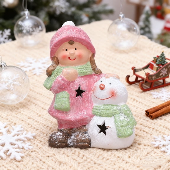 Glowing Porcelain Doll Desktop Ornament - Elegant Ceramic Figurine With Soft Warm Light For Home