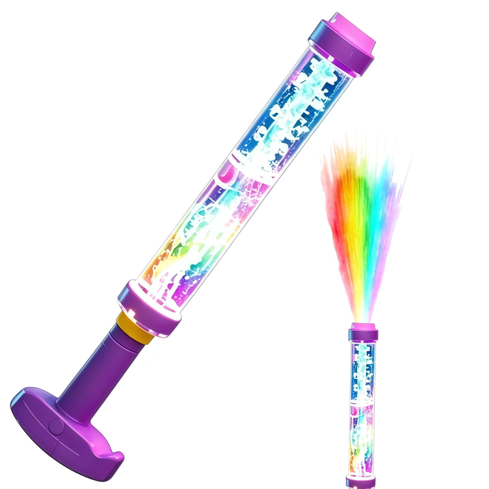 Glowing Rainbow LED Water Blaster,Creativity Squirt Water Blaster Firework Spray Water Soaker for Summer Pool Party Beach Outdoor Games
