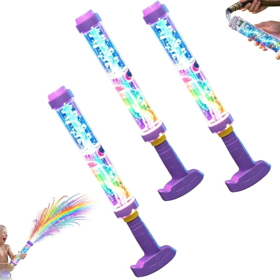 Glowing Rainbow LED Water Blaster,Creativity Squirt Water Blaster Firework Spray Water Soaker for Summer Pool Party Beach Outdoor Games