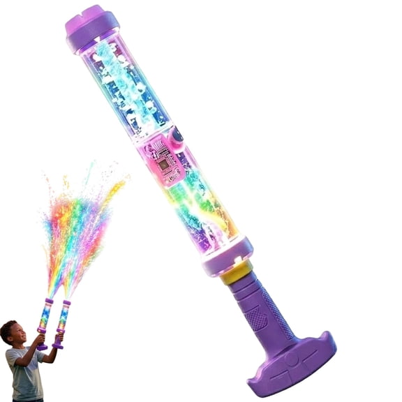 Glowing Rainbow LED Water Blaster, Glowing Rainbow Water Blaster, Firework Spray & Light Up, Summer Fun that Pops Like Magic, for Summer Pool Party Outdoor Waters Fight Games (1Pcs)