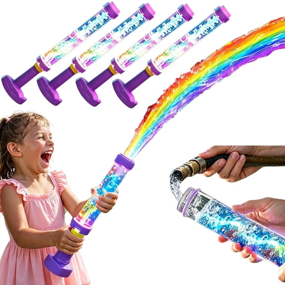 Glowing Rainbow LED Water Blaster, Glowing Rainbow Water Blaster, Summer Fun that Pops Like Magic, Suitable for Pool Parties and Outdoor Activities