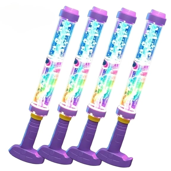 Glowing Rainbow LED Water Blaster, Pull-Push Firework Water Blaster, Summer Fun that Pops Like Magic, Rainbow Water Gun for Pool Party Outdoor Summer Water Games