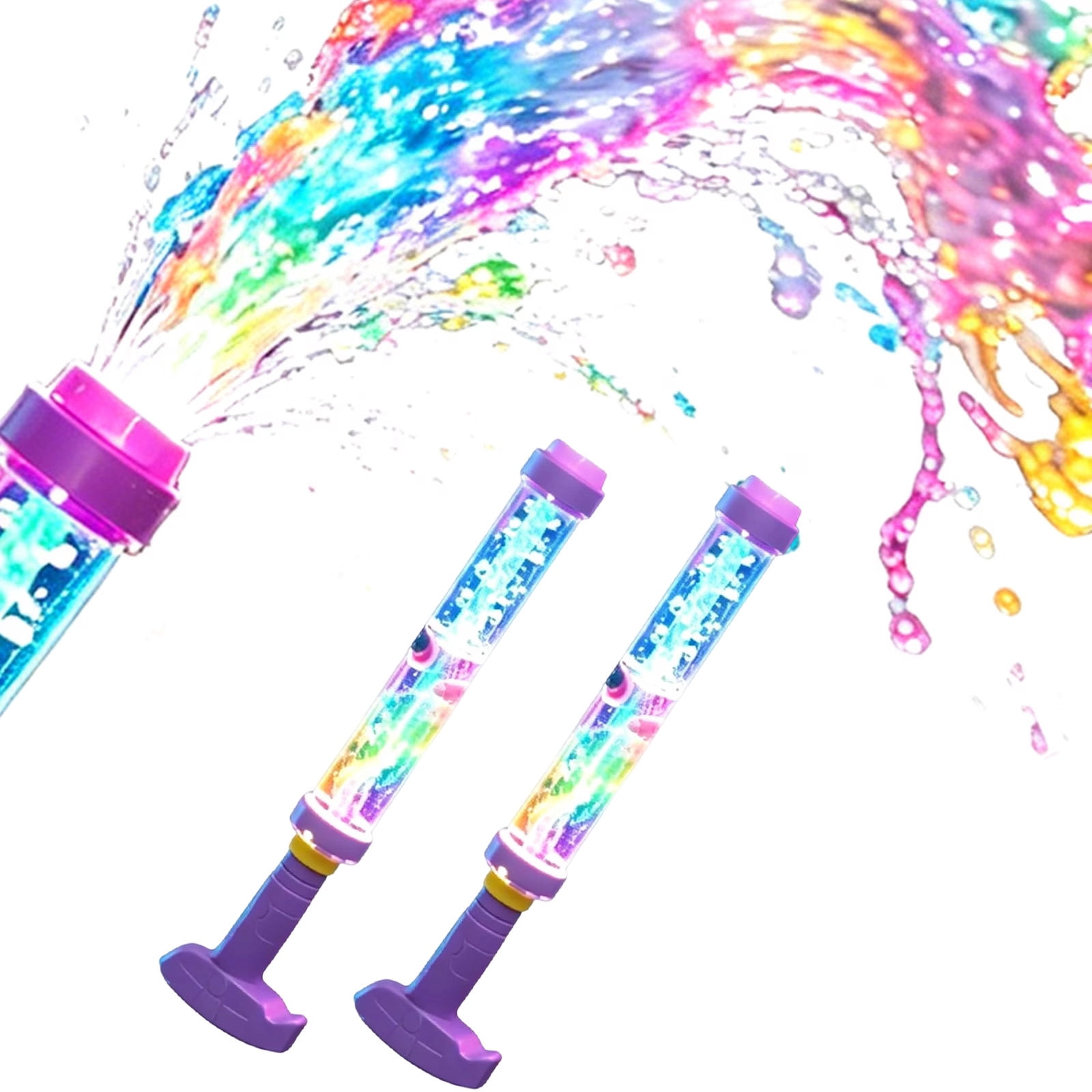 Glowing Rainbow LED Water Blaster, Rechargeable Water Gun with Colorful LED Spray for Pool, Beach & Backyard Summer Water Battles