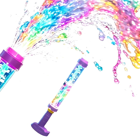 Glowing Rainbow LED Water Blaster, Rechargeable Water Gun with Colorful LED Spray for Pool, Beach & Backyard Summer Water Battles
