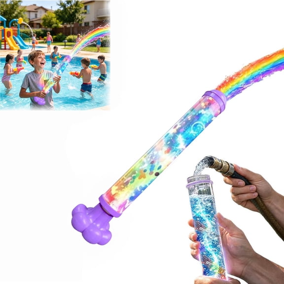 Glowing Rainbow LED Water Blaster, Summer Fun Like Magic, Creativity Squirt Water Blaster Guns, Firework Spray Water Toys for Pool Party Outdoor Summer Water Games (1PC)