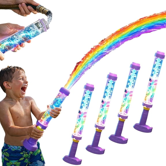 Glowing Rainbow LED Water Blaster | Summer Fun that Pops Like Magic!Creativity Squirt Water Blaster Guns,Firework Spray Water Soaker Toys for Pool Party Outdoor Summer Water Games