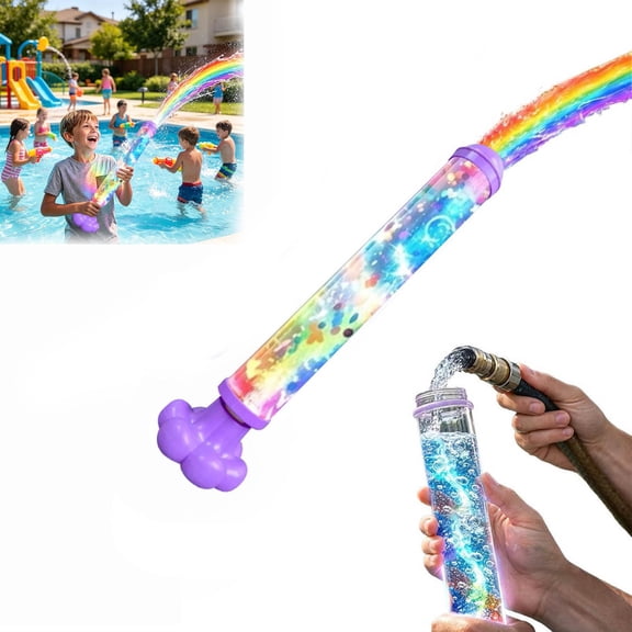 Glowing Rainbow LED Water Blaster | Summer Fun that Pops Like Magic!Creativity Squirt Water Blaster Guns,Firework Spray Water Soaker Toys for Pool Party Outdoor Summer Water Games