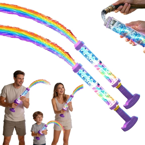 Glowing Rainbow LED Water Blaster – Summer Fun That Pops Like Magic, Rechargeable Water Gun with Colorful LED Spray, for Pool, Beach, Backyard Battles