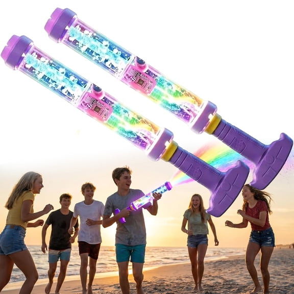 Glowing Rainbow LED Water Blaster, Summer Fun That Pops Like Magic for Summer Pool, Backyard, Beach