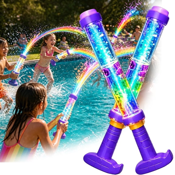 Glowing Rainbow LED Water Blaster | Summer Fun that Pops Like Magic, Rainbow LED Water Gun (3PCS)