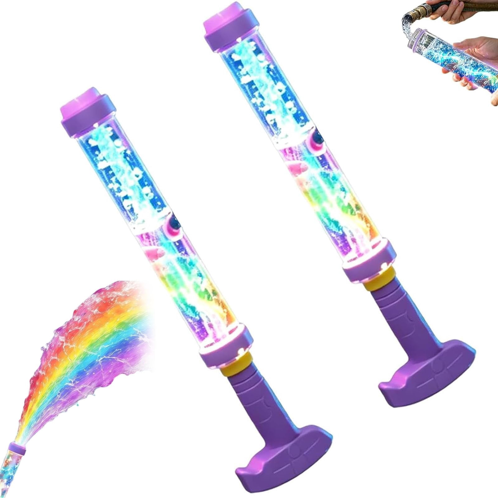 Glowing Rainbow LED Water Blaster, User-Friendly Simple Operation, Sturdy & Practical, Versatile Summer Party Toy