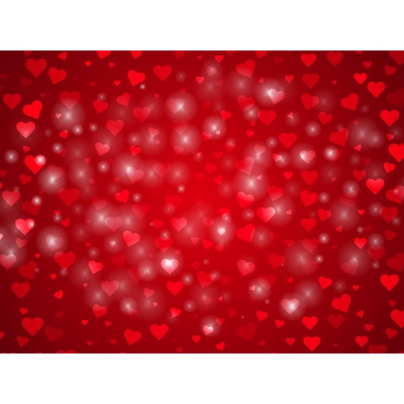 TNCT Glowing Red Heart Pattern Edible Image Chocolate Transfer Sheet, Multicolor