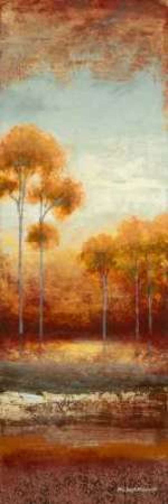 Glowing Red Trees I Canvas Art - Michael Marcon (8 x 24)