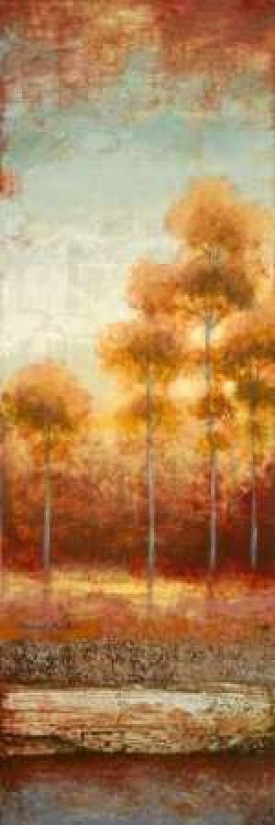 Glowing Red Trees II Canvas Art - Michael Marcon (8 x 24)