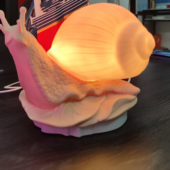 Glowing Snail LED Table Lamp - USB Powered, 15 Color Changing Modes, Dimmable Night Light - Warm White & Multicolor Lamp for Kids, Adults, Bedroom, Desk, and Gifts