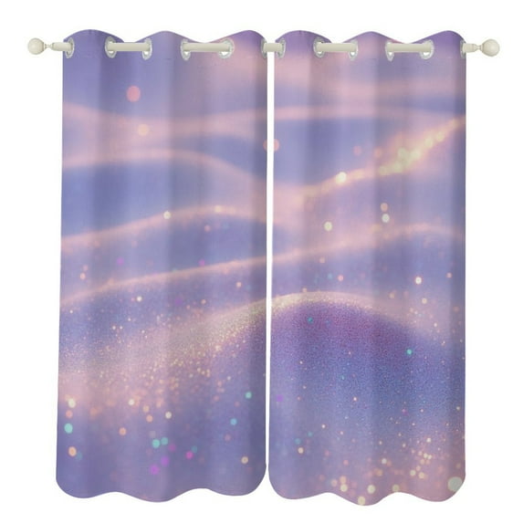 Glowing Sparkle Sand Dunes Blackout Window Curtains for Bedroom Living Room Kicthen High Shading 2 Panels