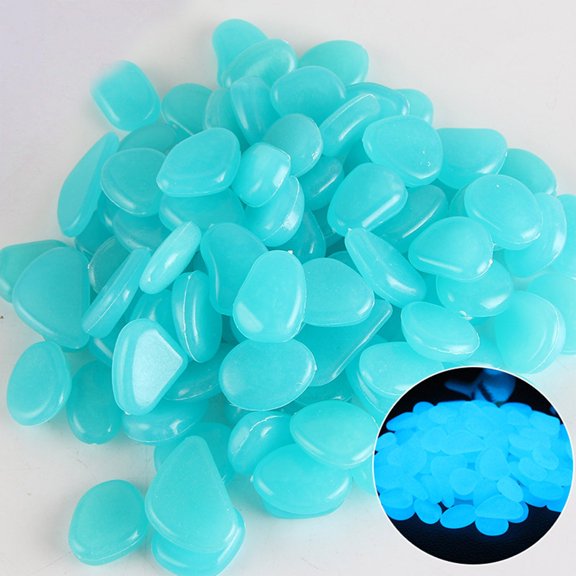 Illuminate Your Garden with Decorative Glowing Stones - Resin Pebbles for and Fish Tank Enhancements 50PCS