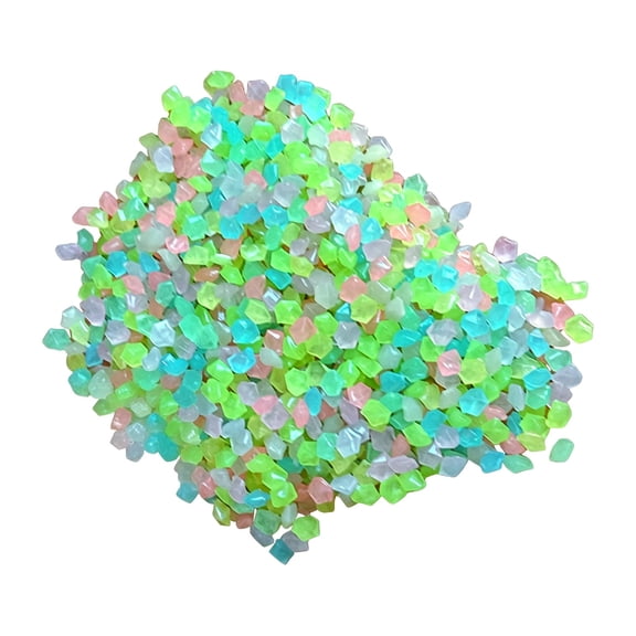 Glowing Stones for Outdoor Décor - Resin Pebbles 3-5mm 10Pcs Shiny Fluorescent Gravel Rocks Create Luminous Garden Path Aquarium Yard 10PCS