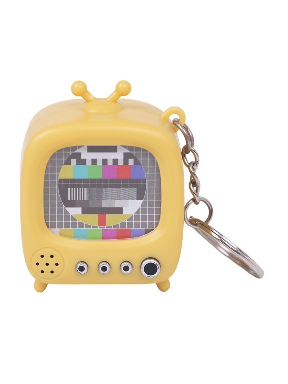 Glowing Talking Classical Televisions Keychain Compact Retro Styles Key Holder Gift For Friend Family