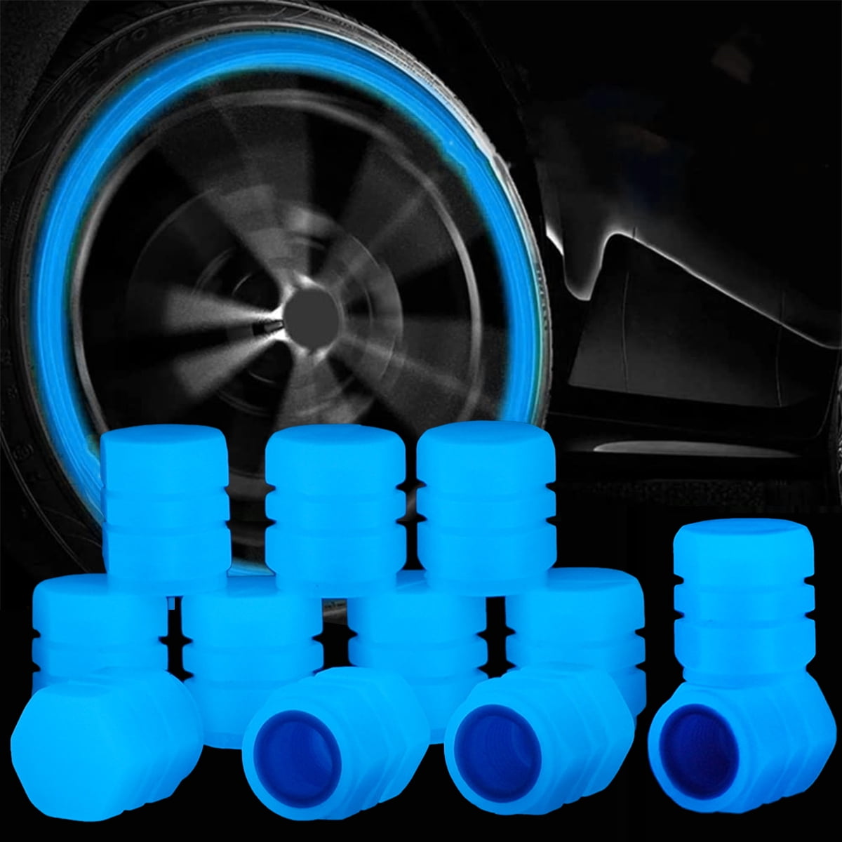 Glowing Tire Valve Stem Caps Universal Tyre Valve Stem Caps with