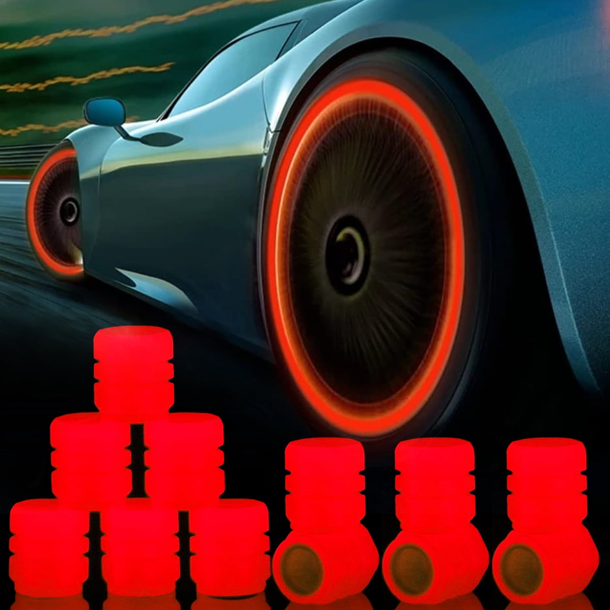 Glowing Tire Valve Stem Caps Universal Tyre Valve Stem Caps with