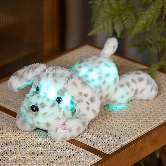 Glowing Toy Light up Cuddly Dog Stuffed Toy Baby Soothing Doll with LED Light