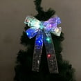 thumbnail image 1 of Glowing Transparent Ribbon Bow for Christmas Tree, Light-Up Hanging Accessory for Festive Nighttime Display B, 1 of 6