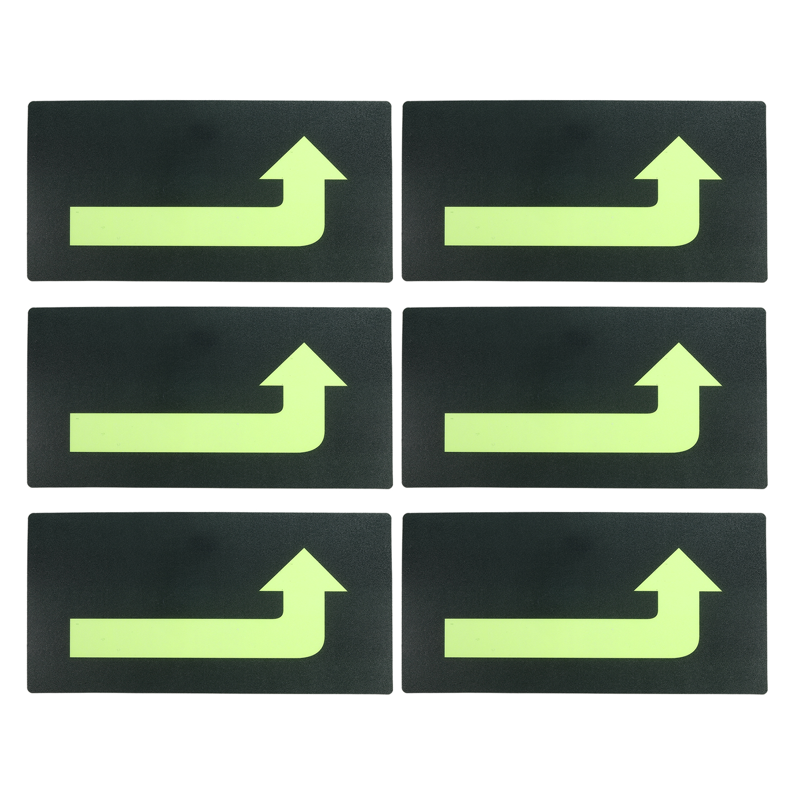 Glowing Turn Left Sign Sticker, 24 Pack Directional Adhesive Removable ...
