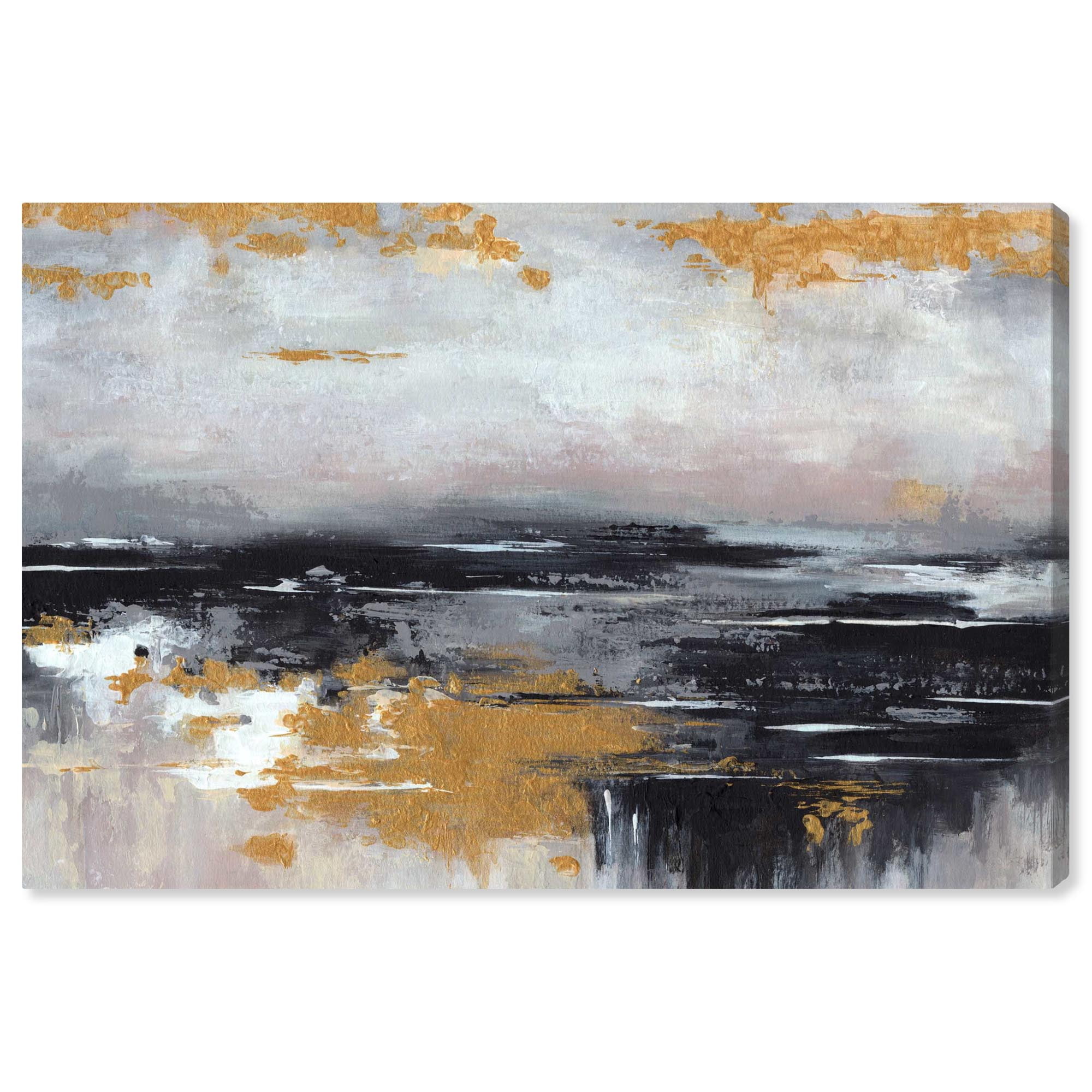Glowing Water Abstract Gallery Wrapped Canvas Art Print, 15" x 10"