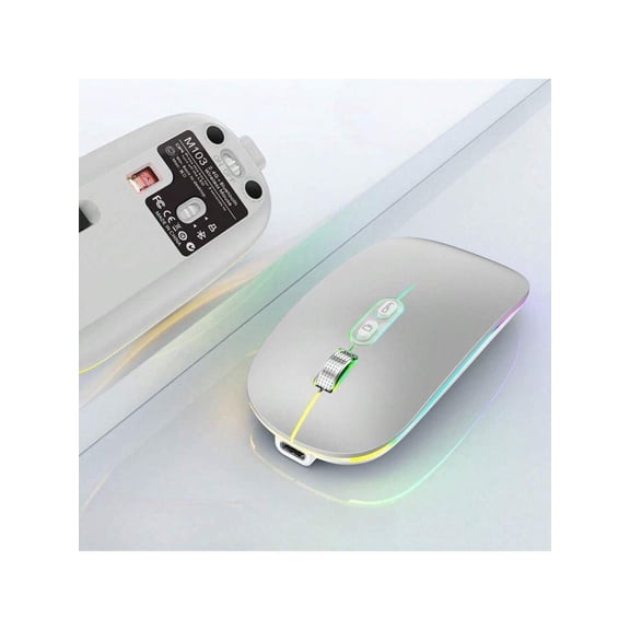 Glowing Wireless Ultra - Thin Portable Bluetooth Mouse: Ideal For Home & Office Productivity