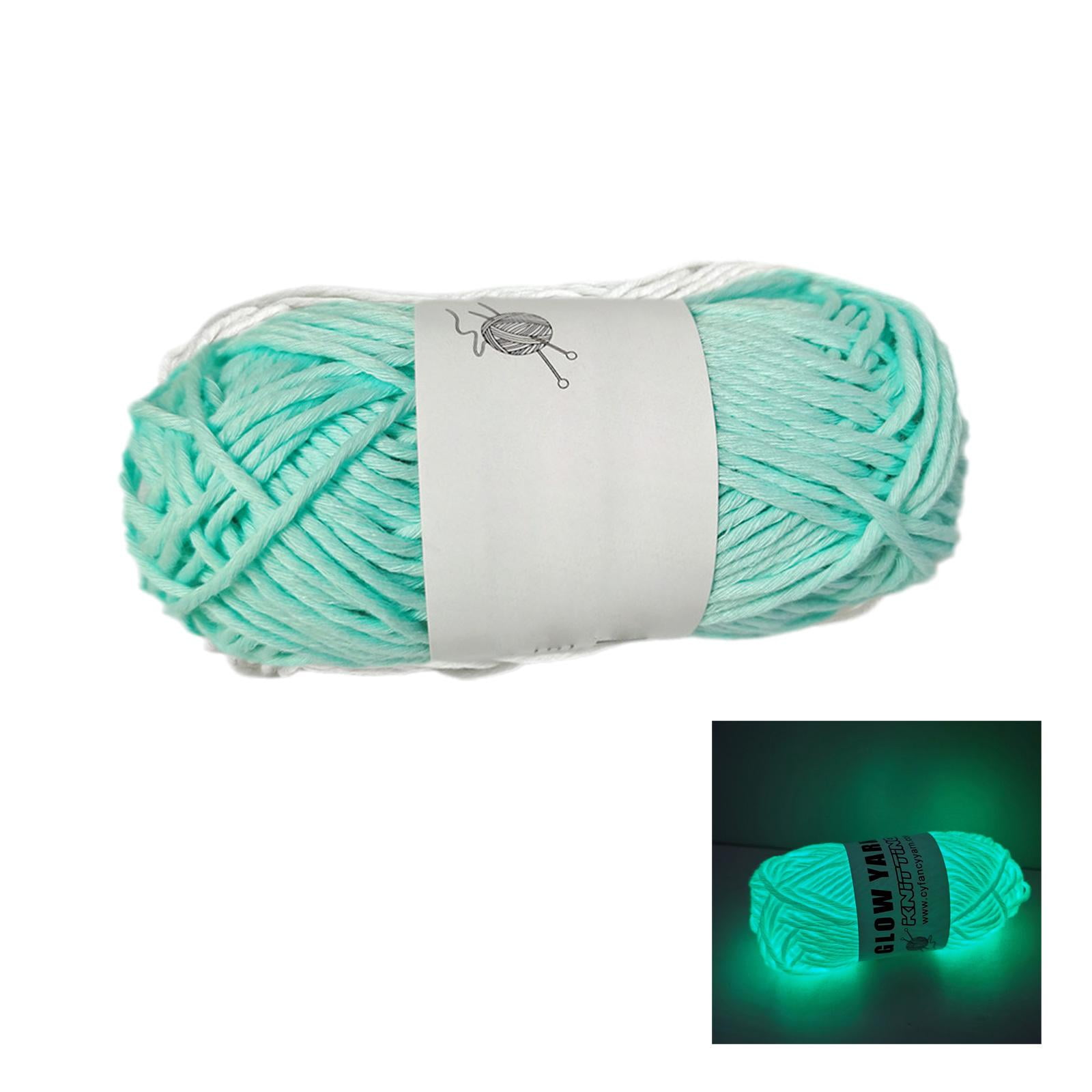 Glowing Yarn, DIY Glow in The Dark Yarn for Crochet, Soft Multi