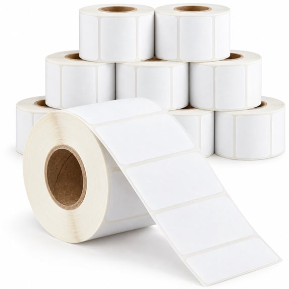 Paper Powder Lable Glownary 1 3/16 x 2 3/8 Inch White Blank Labels, Rectangle, Paper ...