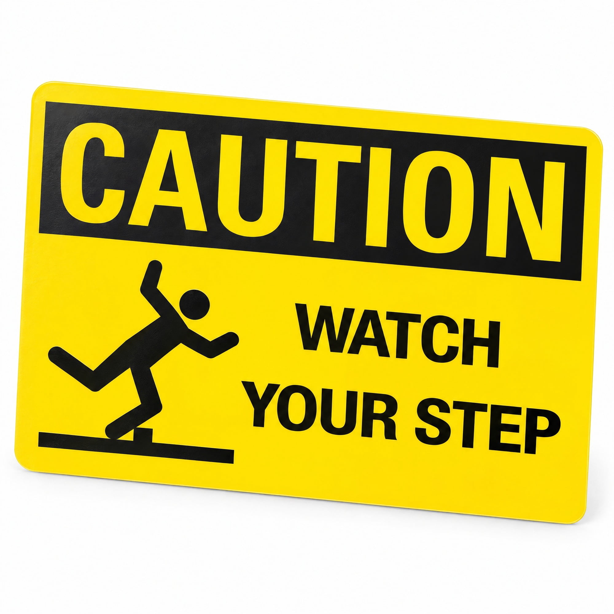 Shops With Steps Glownary 10 x 7 Inch Adhesive Vinyl Caution Watch Your Step Safety ...