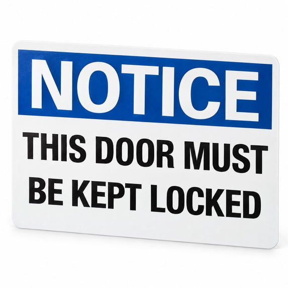 Glownary 10 x 7 Inch Non-Reflective Adhesive Vinyl Notice This Door ...