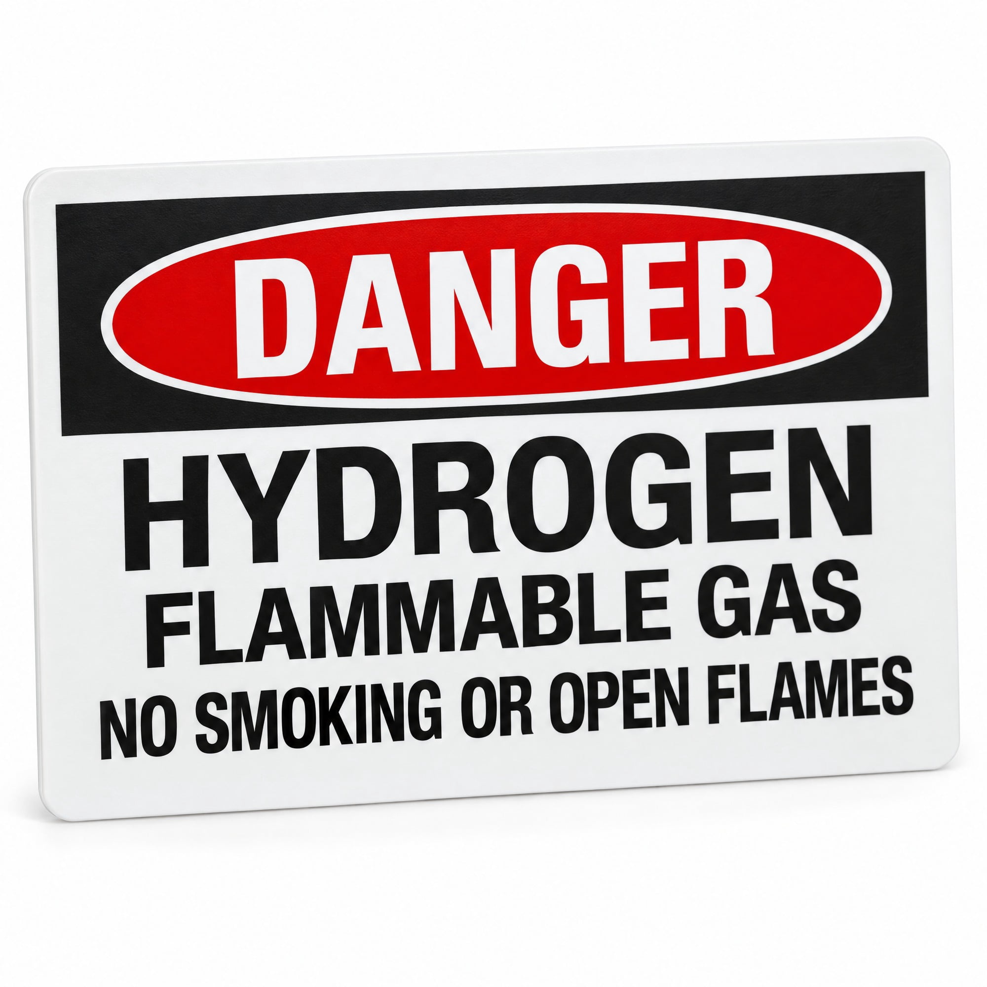 Glownary 10 x 7 Inch Non-Reflective HDPE Plastic Danger Hydrogen ...