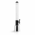 Tower Single Point Base Glownary 100 oz Silver Plastic Beer Tower with Stand, 35-Inch Height ...