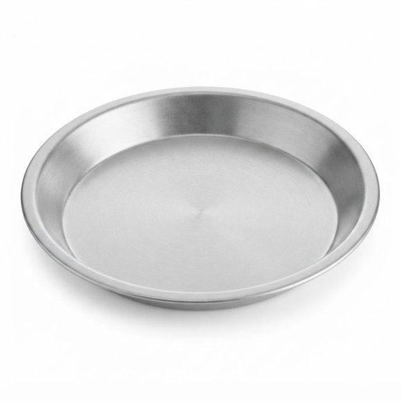 Glownary 11-Inch Aluminum Pie Pan, 16 Gauge, Round, Silver, 1.25 Inch Deep, Stackable, Oven Safe, Commercial Baking Pan