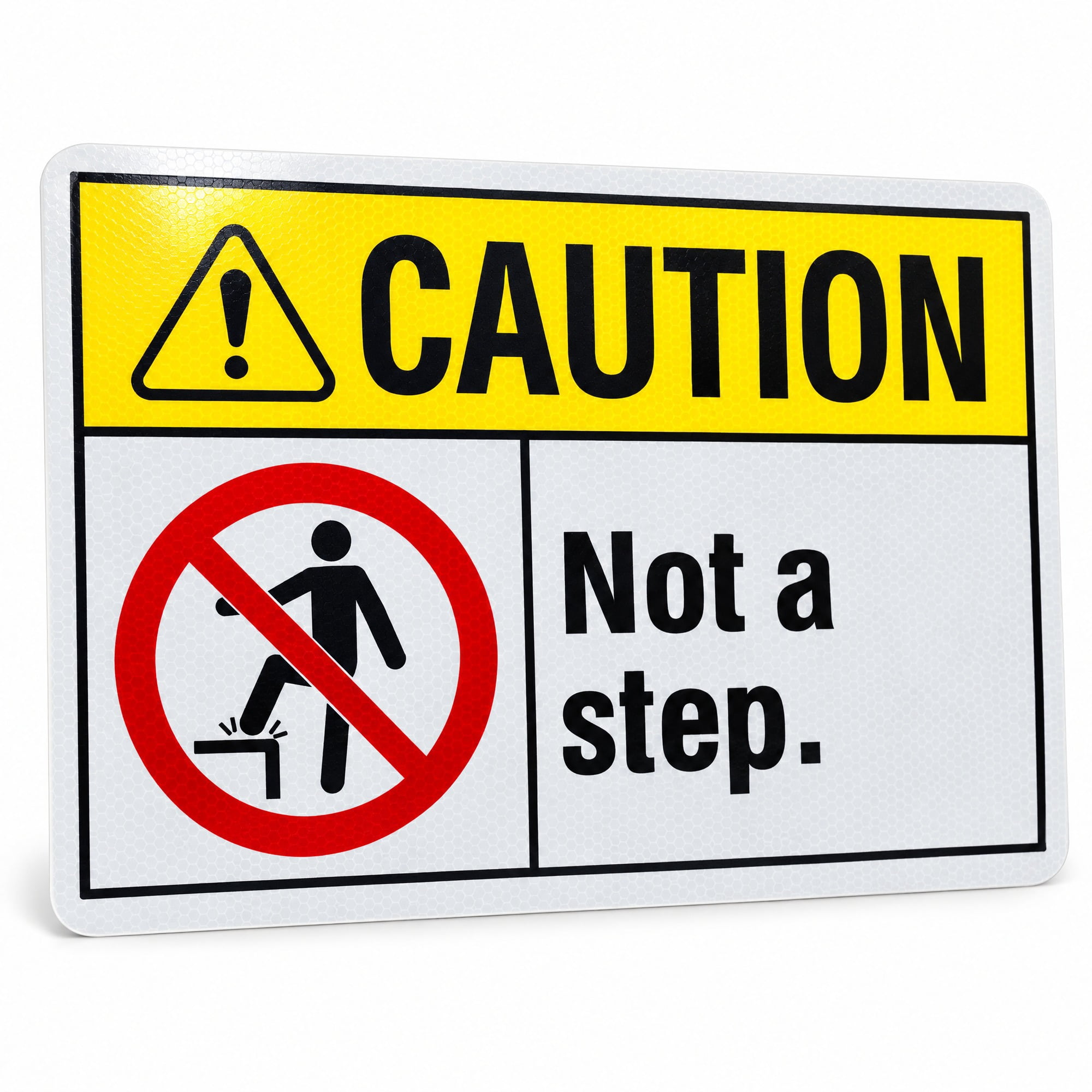 Step Engineering Kids Glownary 14 x 10 Inch Engineer Grade Reflective Vinyl Caution Not A ...