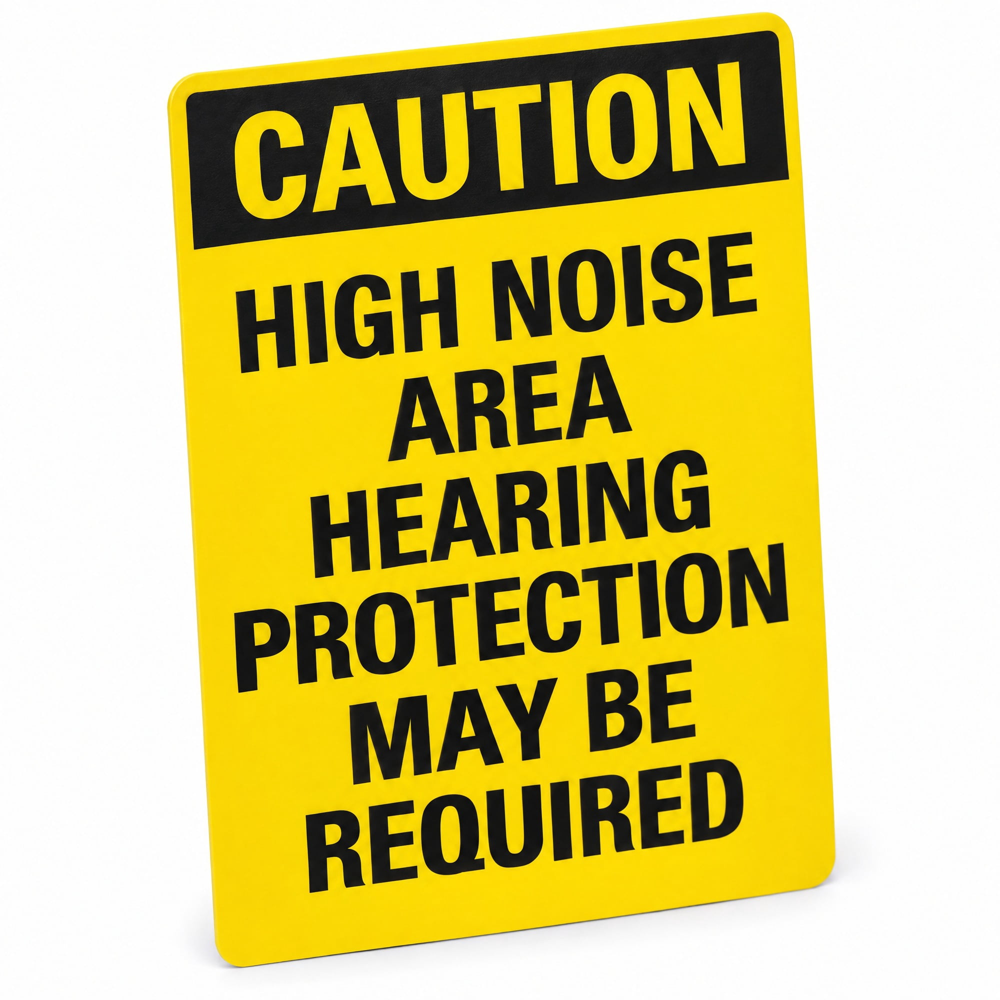 Glownary 14 x 10 Inch Non-Reflective Adhesive Vinyl Caution High Noise ...