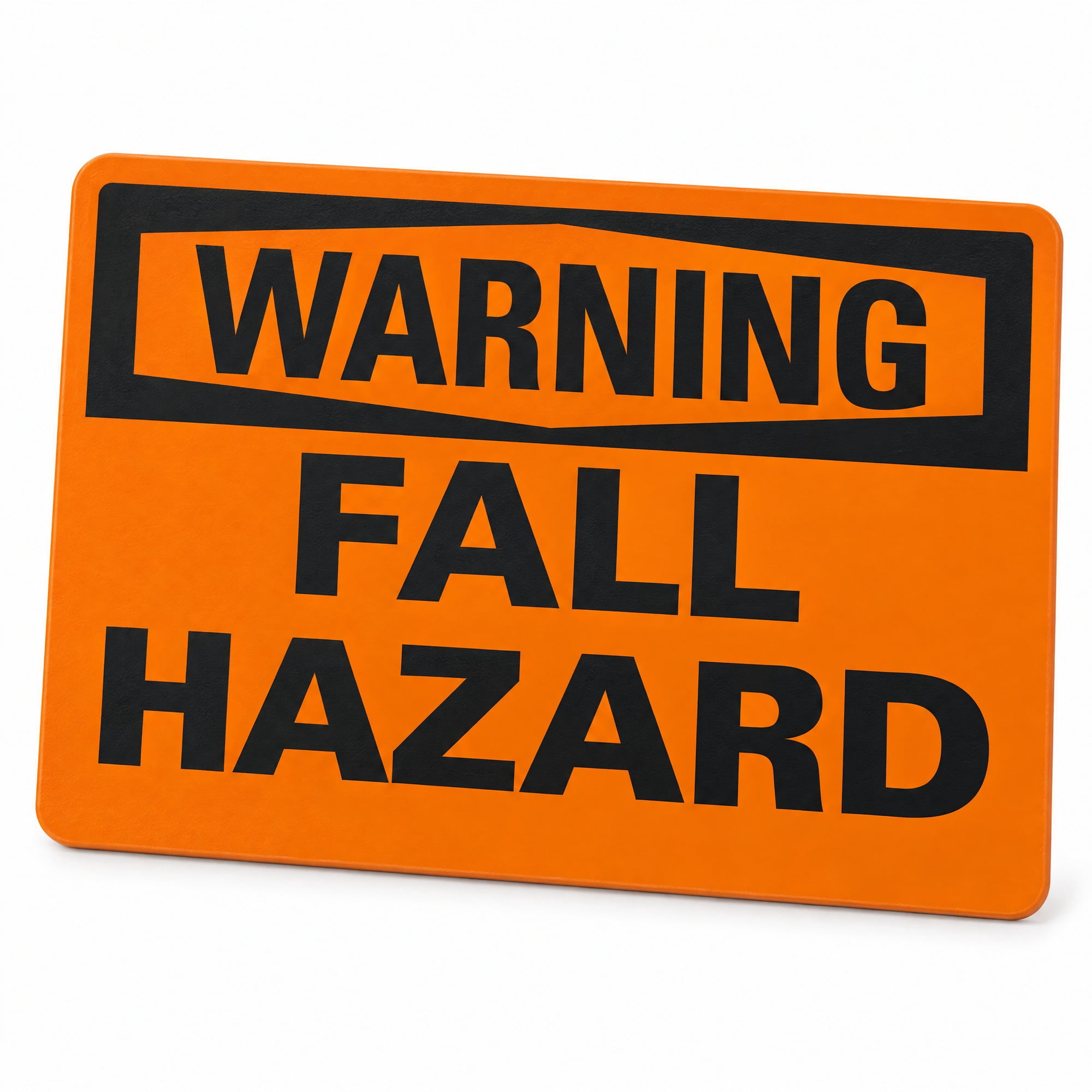 Warning Sign For Alcohol Using Glownary 14 x 10 Inch Non-Reflective HDPE Plastic Warning Fall Hazard ...
