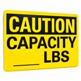 Maximum Load Rating Signs Glownary 14 x 10 Inch Reflective Aluminum Safety Sign, Black and Yellow ...