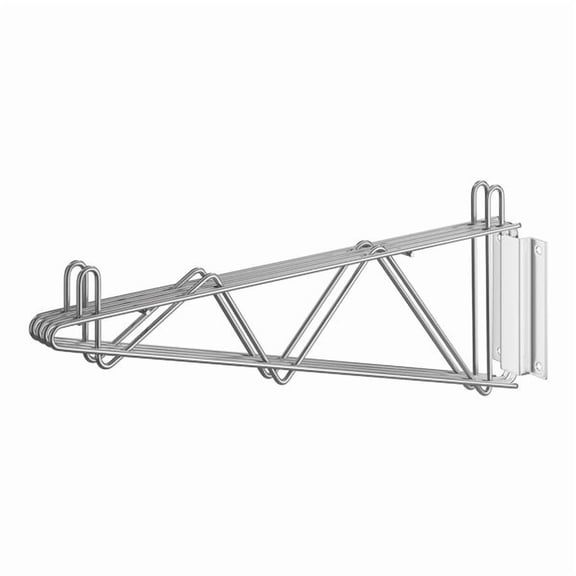 Glownary 18" Deep Double Wall Mounting Bracket for Adjoining Chrome Wire Shelving