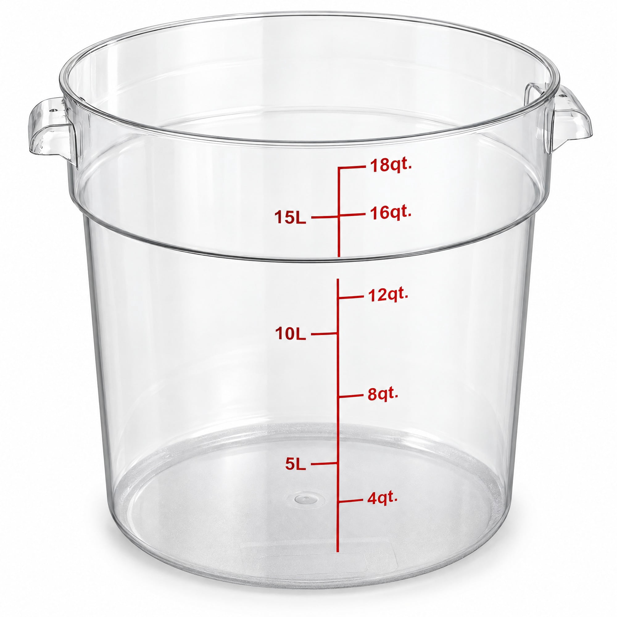 Feed Storage Signage Glownary 18 Quart Clear Round Polycarbonate Food Storage Container, 12 ...