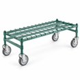 Glownary 18 x 48 Inch NSF Heavy Duty Mobile Green Dunnage Rack with Mat ...